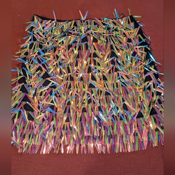 Missguided Sequin Skirt Festival Rave - Picture 1 of 4